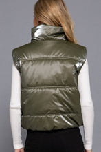 Load image into Gallery viewer, High Neck Zip Up Vest: TPE-taupe
