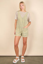 Load image into Gallery viewer, Washed Denim Casual Romper: SAGE
