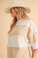 Load image into Gallery viewer, Polly Color Block Top: Salmon Mauve / Contemporary
