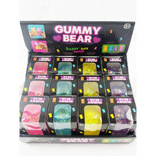 Load image into Gallery viewer, Glittered Gummy Bear Squishy Toy: Color Will Be Chosen at Random
