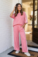 Load image into Gallery viewer, LAS Leopard Side Striped Pants Set (S-4X): Pink / XL
