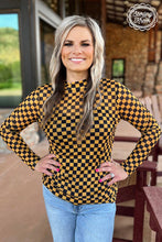 Load image into Gallery viewer, Pep Rally Mesh Top Gold &amp; Black
