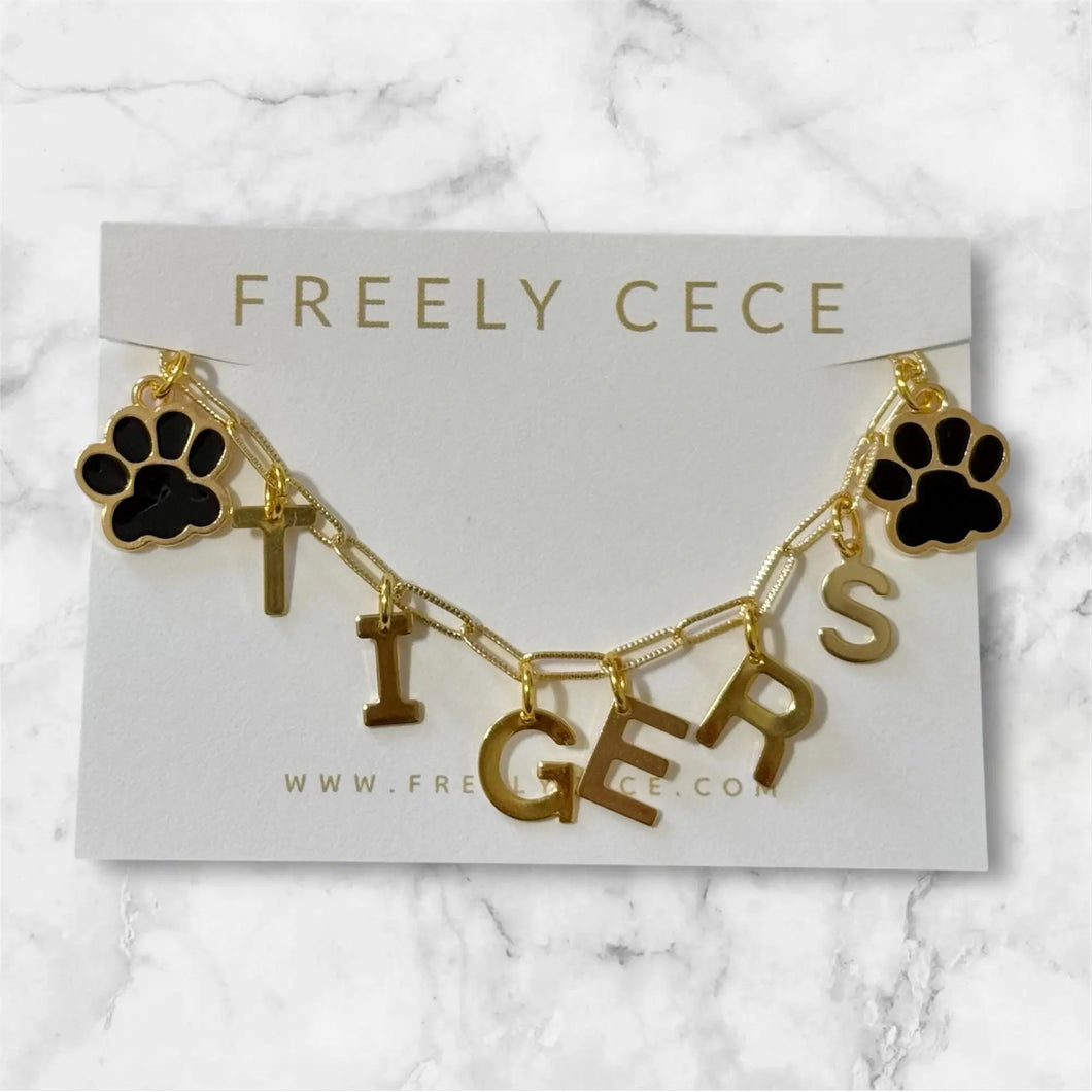 Game Day Trendy Custom Charm Necklaces : Tigers