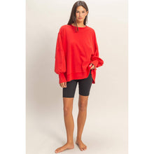 Load image into Gallery viewer, Oversized Seam Detail Long Sleeve Top: MINT
