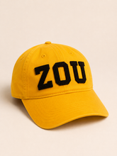 Load image into Gallery viewer, Missouri MIZ ZOU Varsity Chenille Dad Hat - Gold: MIZ
