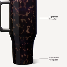 Load image into Gallery viewer, Mocha Tortoise HydroJug 40 oz Traveler Tumbler
