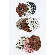 Load image into Gallery viewer, Leopard Scrunchie Set: MIX COLOR / ONE
