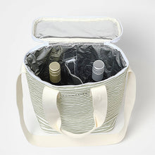 Load image into Gallery viewer, Light Cooler Drinks Bag La Palma Sage Stripe
