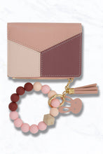 Load image into Gallery viewer, Faux Leather Bunny Cut Out Keychain Wallet: Pink
