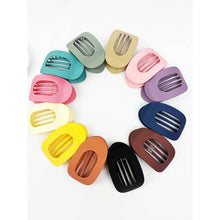 Load image into Gallery viewer, 12 Colors of Oval Shape Flat Hair Claw: MIX COLOR / ONE(12)
