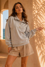 Load image into Gallery viewer, NT12225-Mock Neck Mineral Washed Knit Causal Top: H GREY / S-M-L/2-2-2
