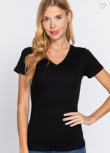 Load image into Gallery viewer, Basic V Neck Black
