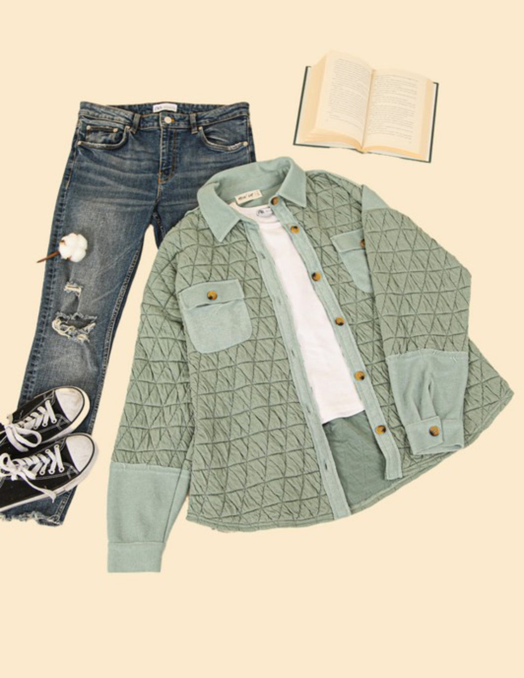 Sage Quilted Jacket