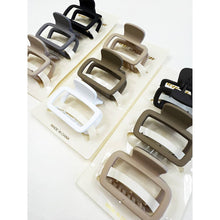 Load image into Gallery viewer, Neutral Color Medium Size  Rectangle Hair Claw Set: MIX COLOR / ONE(12)

