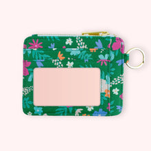 Load image into Gallery viewer, Wallet Keychain - Emerald Floral Jungle

