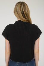 Load image into Gallery viewer, MOCK NECK POCKET DETAIL SHORT SLEEVE KNIT SWEATER: LIGHT TAUPE
