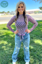 Load image into Gallery viewer, Pep Rally Mesh Top Purple
