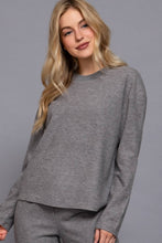 Load image into Gallery viewer, Long Sleeve Round Neck Soft Knit Top: BRG-maroon / S
