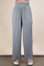 Load image into Gallery viewer, Leopard Print &amp; Solid Wide Leg Pleated Pants: MOCHA LEOPARD
