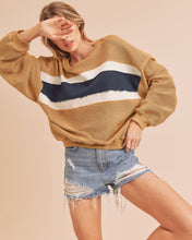 Load image into Gallery viewer, Navy/Ivory/Tan Sweatshirt
