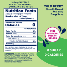 Load image into Gallery viewer, Sugar Free Wild Berry Energy Syrup - 375ml
