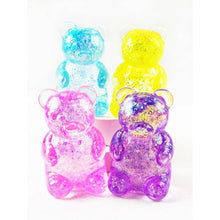 Load image into Gallery viewer, Glittered Gummy Bear Squishy Toy: Color Will Be Chosen at Random
