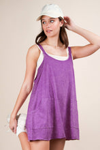 Load image into Gallery viewer, ND31251-Mineral Washed Knit Mini Dress with Shorts Inside : BLACK / S-M-L/2-2-2
