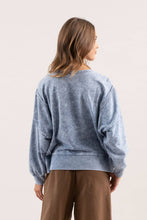 Load image into Gallery viewer, WASHED EXTENDED SHOULDER KNIT TOP: OATMEAL
