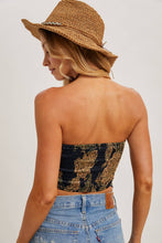 Load image into Gallery viewer, PAISLEY SATIN BANDANA TUBE TOP: VANILLA
