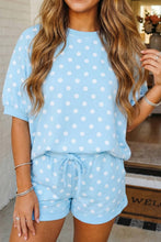 Load image into Gallery viewer, LAS-LIVE Polka Dot Print Top Drawstring Shorts Set (S-XL): Green / Missy / M
