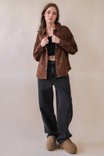 Load image into Gallery viewer, Oversized Leopard Printed Button Down Shirt: MOCHA MIX
