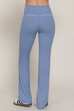 Load image into Gallery viewer, Waist Band Contrast Piping Detail Workout Pants: RED-red/off white / S
