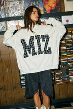 Load image into Gallery viewer, IT2594E-MIZ |  Polka-Dot Applique Mock-Neck Sweatshirt
: Ash grey / S/M-L/XL (3-3)
