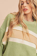 Load image into Gallery viewer, Winnie Sweatshirt: White/Heather Gray/Sky
