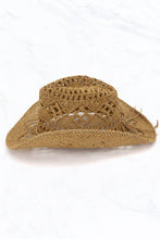 Load image into Gallery viewer, Western Style Cowboy Handmade Woven Straw Hat: Khaki
