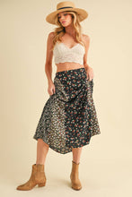 Load image into Gallery viewer, Melanie Skirt: Black Floral
