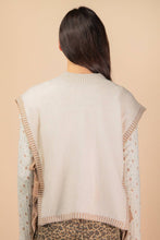 Load image into Gallery viewer, Side Tie Detail Knit Sweater Vest Top: OATMEAL
