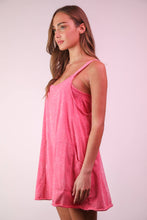 Load image into Gallery viewer, ND31251-Mineral Washed Knit Mini Dress with Shorts Inside : BLACK / S-M-L/2-2-2
