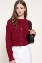 Load image into Gallery viewer, Long Sleeve Round Neck Button Down Sweater Cardigan: TPE-taupe / S

