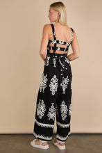 Load image into Gallery viewer, Boho Printed Smocking Detail Jumpsuit: TAUPE
