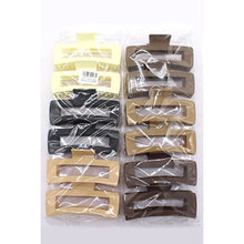 Load image into Gallery viewer, Matte Jumbo Cut Out Rectangle Hair Claw: MIX COLOR / ONE(12)
