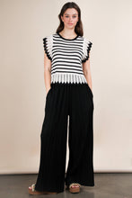 Load image into Gallery viewer, Leopard Print &amp; Solid Wide Leg Pleated Pants: MOCHA LEOPARD
