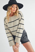 Load image into Gallery viewer, Emmanuelle Sweater: Heather Gray/Navy / Contemporary

