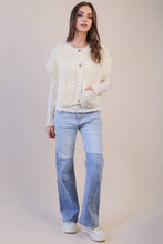 Load image into Gallery viewer, Oversized Button Down Knit Sweater Top: RED
