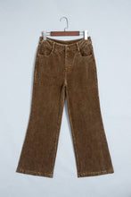 Load image into Gallery viewer, LAS Corduroy Solid Pocket Straight Pants (S-XL): Camel / S
