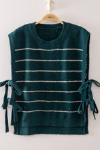 Load image into Gallery viewer, 12W3723N-Striped Side Tie Knit Vest: OATMEAL / S-M-L/2-2-2
