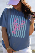 Load image into Gallery viewer, Lobster Stripes Tee: Ice Blue
