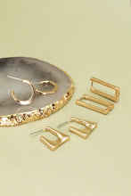 Load image into Gallery viewer, GEO MINI TRIO HOOP EARRING SET | GOLD
