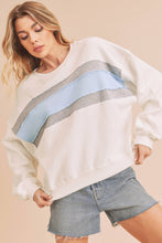 Load image into Gallery viewer, Navy/Ivory/Tan Sweatshirt
