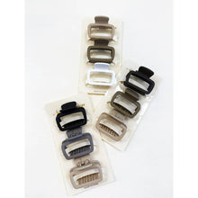 Load image into Gallery viewer, Neutral Color Medium Size  Rectangle Hair Claw Set: MIX COLOR / ONE(12)
